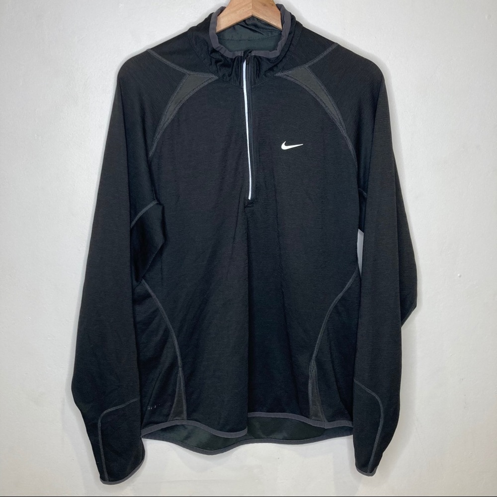Nike Dri-Fit Black Quarter Zip Pullover Jacket L